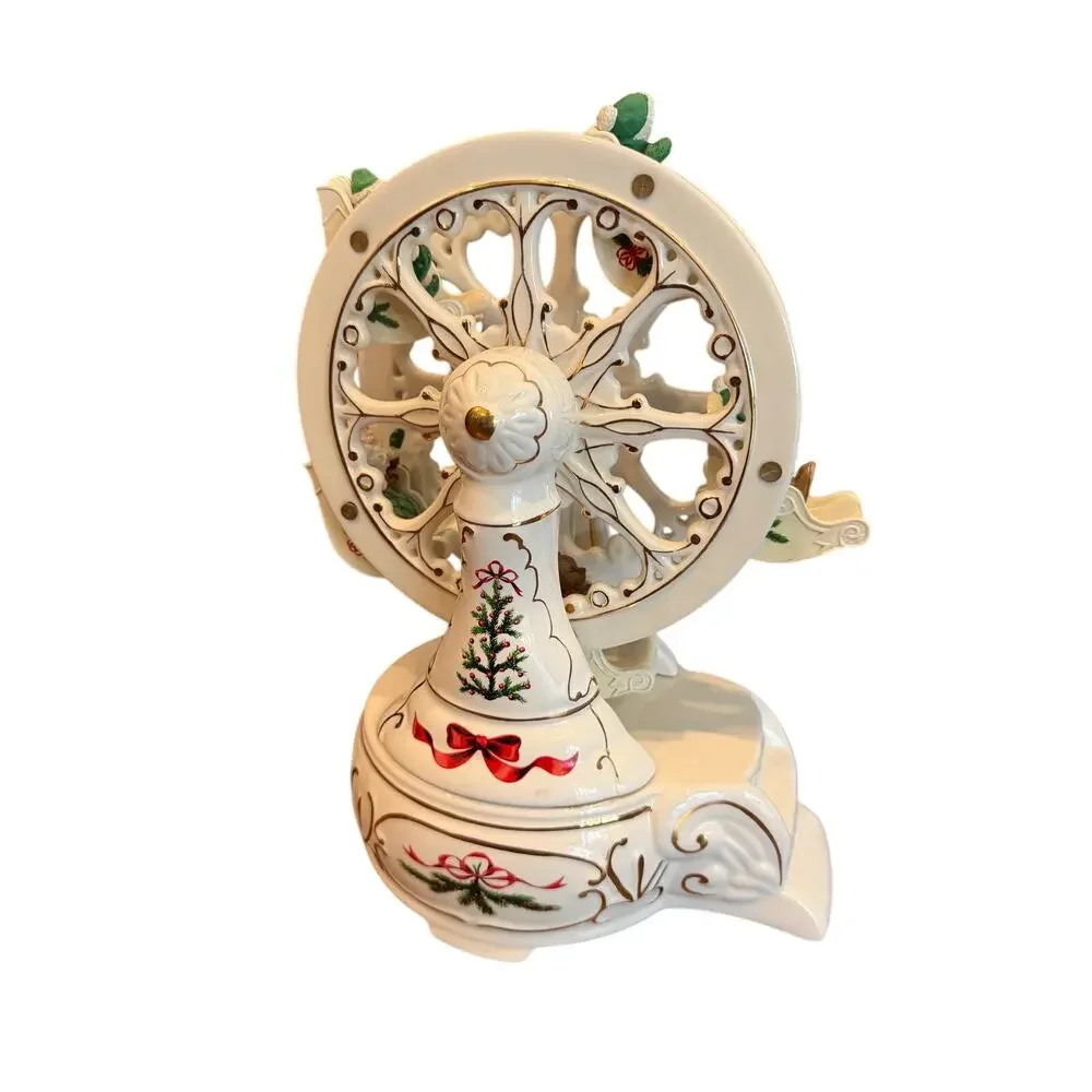 Avon Porcelain Holiday Classic Wind Up Musical Ferris Wheel 2001